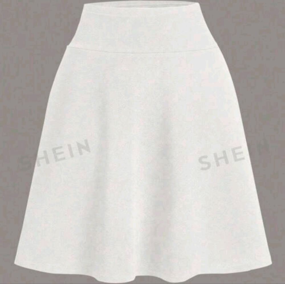 SHEIN Essnce Women's Solid Color Casual Skirt